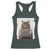 Funny Cat Christmas Racerback Tank Top Mugshot I Knocked Down The Xmas Tree TS10 Dark Forest Green Print Your Wear