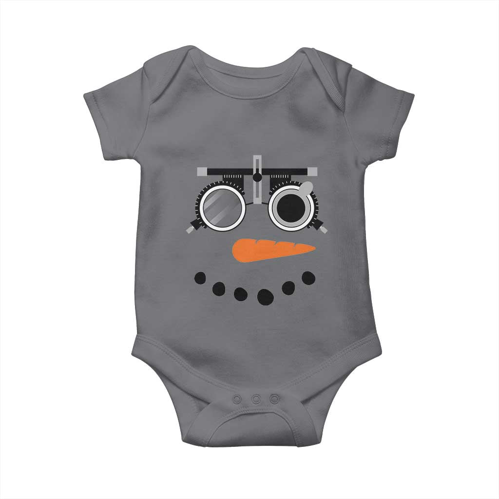 Christmas Optometry Baby Onesie Funny Snowman Optometrist Eye Doctor Ophthalmologist TS10 Charcoal Print Your Wear