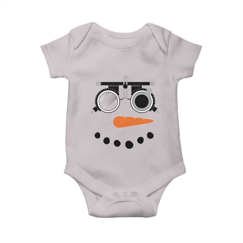 Christmas Optometry Baby Onesie Funny Snowman Optometrist Eye Doctor Ophthalmologist TS10 Ice Gray Print Your Wear