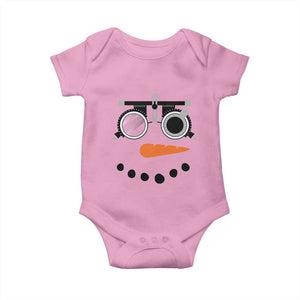 Christmas Optometry Baby Onesie Funny Snowman Optometrist Eye Doctor Ophthalmologist TS10 Light Pink Print Your Wear