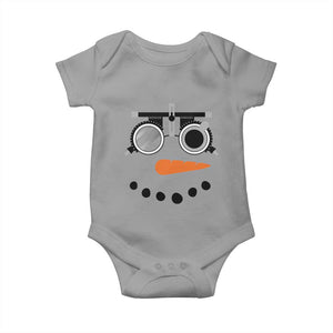 Christmas Optometry Baby Onesie Funny Snowman Optometrist Eye Doctor Ophthalmologist TS10 Sport Gray Print Your Wear