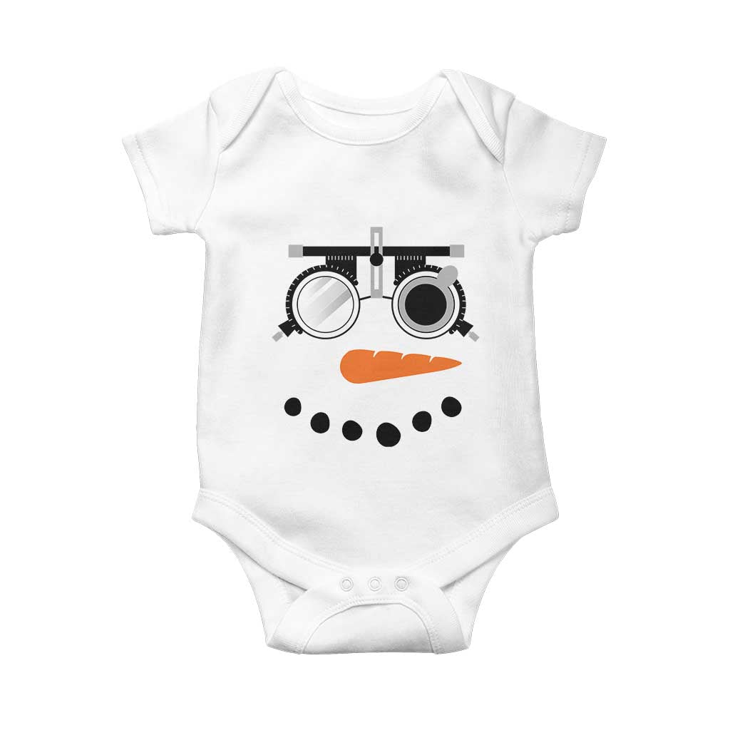 Christmas Optometry Baby Onesie Funny Snowman Optometrist Eye Doctor Ophthalmologist TS10 White Print Your Wear