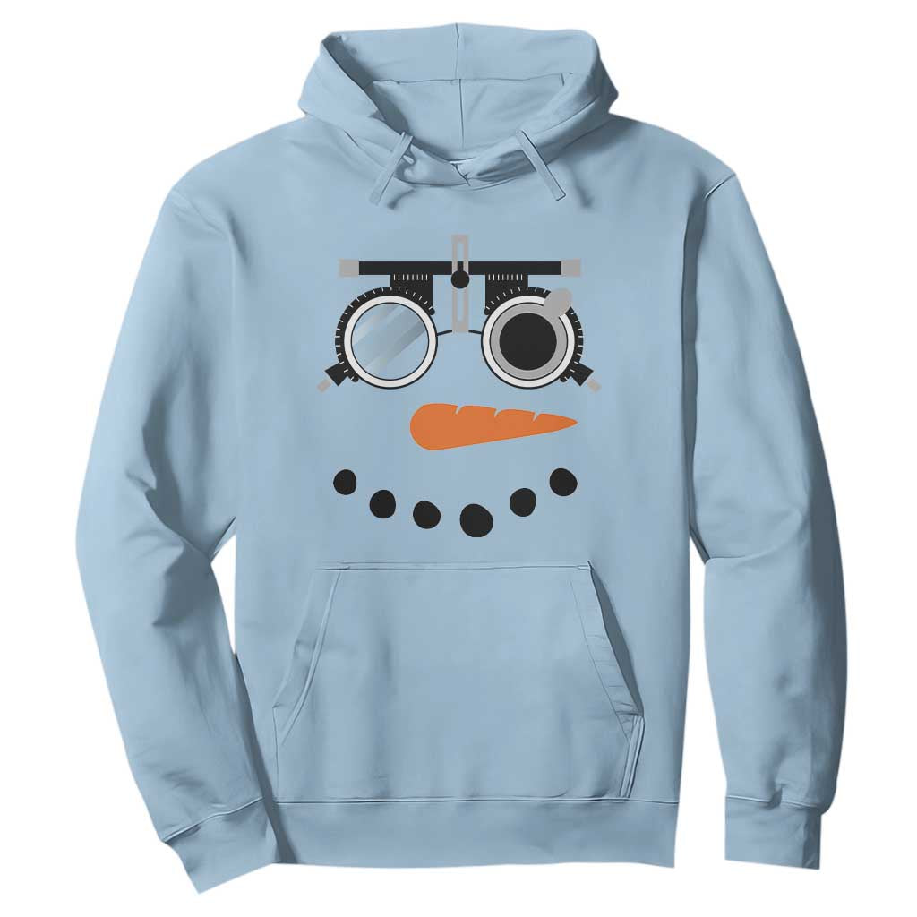 Christmas Optometry Hoodie Funny Snowman Optometrist Eye Doctor Ophthalmologist TS10 Light Blue Print Your Wear