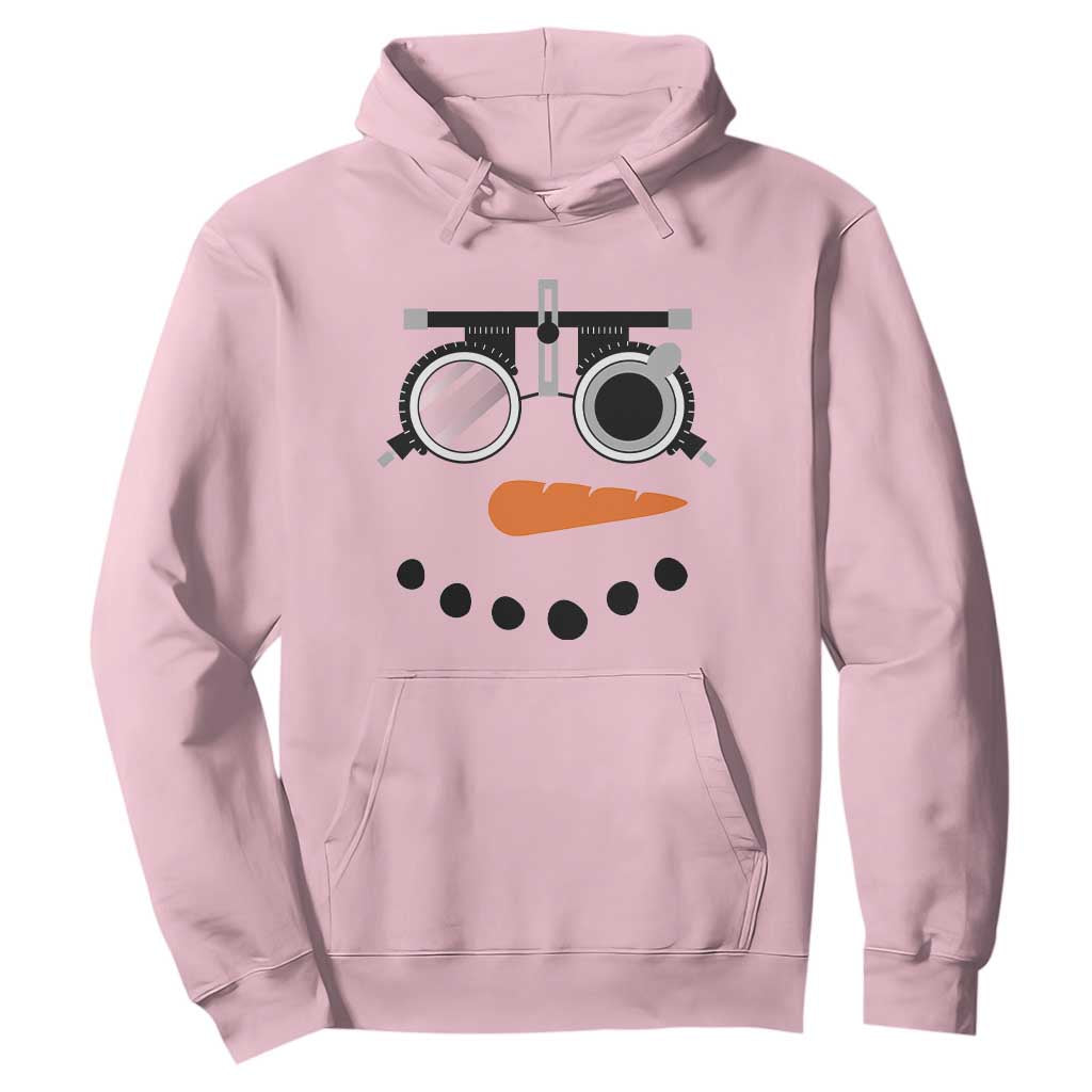Christmas Optometry Hoodie Funny Snowman Optometrist Eye Doctor Ophthalmologist TS10 Light Pink Print Your Wear