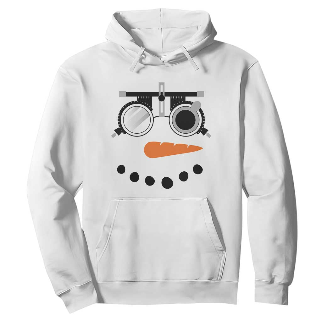 Christmas Optometry Hoodie Funny Snowman Optometrist Eye Doctor Ophthalmologist TS10 White Print Your Wear