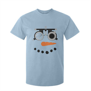 Christmas Optometry T Shirt For Kid Funny Snowman Optometrist Eye Doctor Ophthalmologist TS10 Light Blue Print Your Wear
