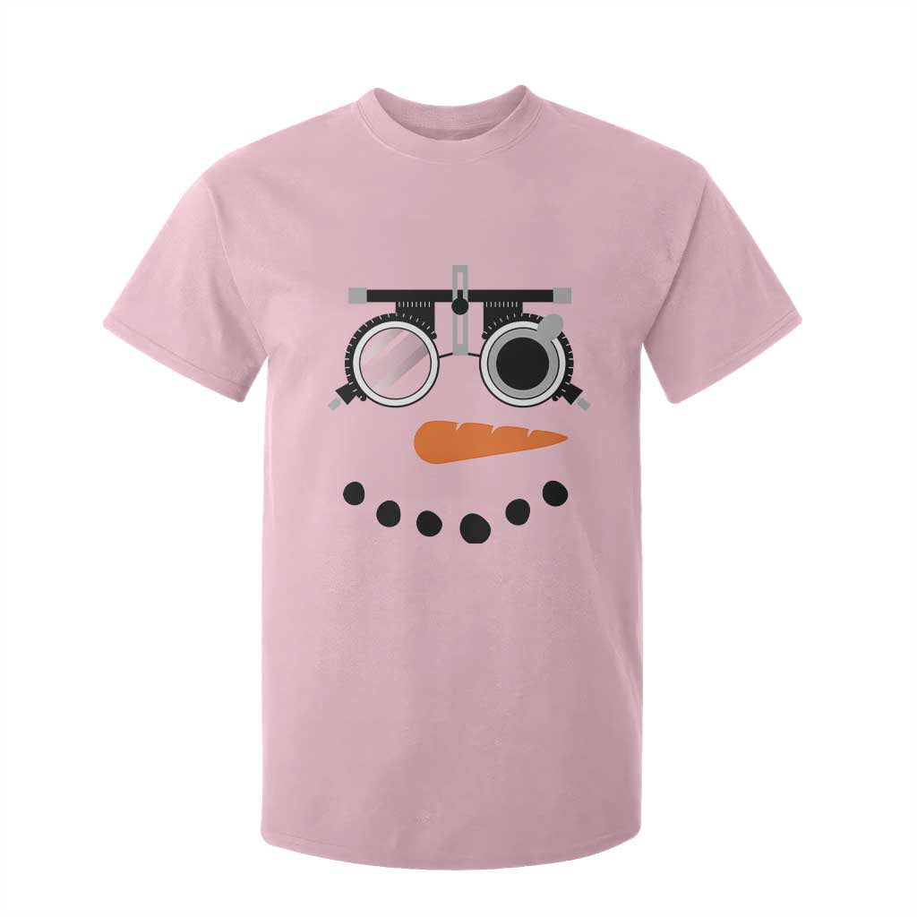 Christmas Optometry T Shirt For Kid Funny Snowman Optometrist Eye Doctor Ophthalmologist TS10 Light Pink Print Your Wear