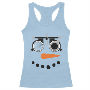 Christmas Optometry Racerback Tank Top Funny Snowman Optometrist Eye Doctor Ophthalmologist TS10 Light Blue Print Your Wear