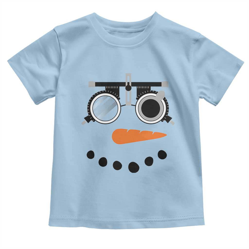 Christmas Optometry Toddler T Shirt Funny Snowman Optometrist Eye Doctor Ophthalmologist TS10 Light Blue Print Your Wear