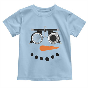 Christmas Optometry Toddler T Shirt Funny Snowman Optometrist Eye Doctor Ophthalmologist TS10 Light Blue Print Your Wear