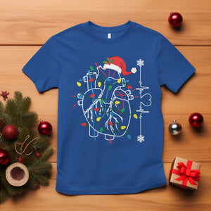 Christmas Cardiac Nurse T Shirt Anatomical Xmas Heart Anatomy TS10 Royal Blue Print Your Wear