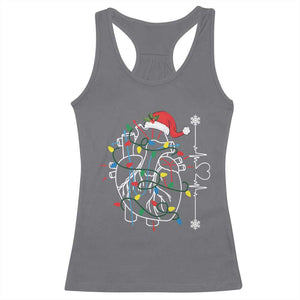 Christmas Cardiac Nurse Racerback Tank Top Anatomical Xmas Heart Anatomy TS10 Charcoal Print Your Wear