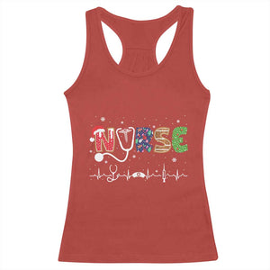 Nurse Christmas Racerback Tank Top Nursing RN LPN NP Nicu Xmas Gift TS10 Red Print Your Wear