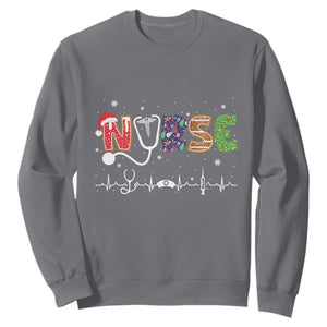 Nurse Christmas Sweatshirt Nursing RN LPN NP Nicu Xmas Gift TS10 Charcoal Print Your Wear