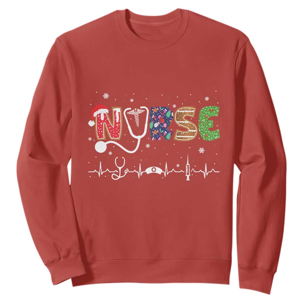 Nurse Christmas Sweatshirt Nursing RN LPN NP Nicu Xmas Gift TS10 Red Print Your Wear