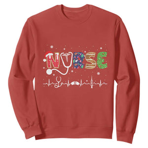 Nurse Christmas Sweatshirt Nursing RN LPN NP Nicu Xmas Gift TS10 Red Print Your Wear