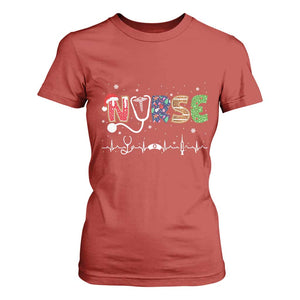 Nurse Christmas T Shirt For Women Nursing RN LPN NP Nicu Xmas Gift TS10 Red Print Your Wear