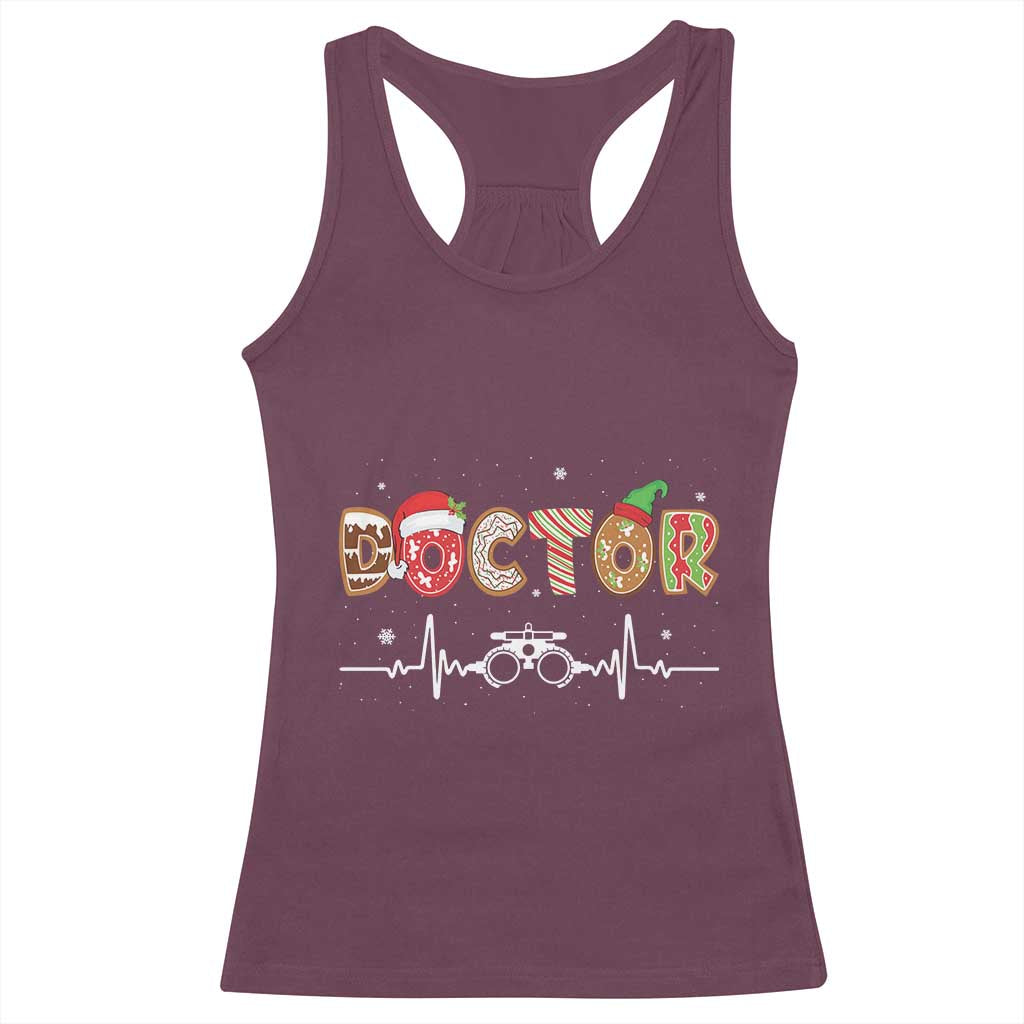 Christmas Optometry Racerback Tank Top Ophthalmologist Optometrist Eye Doctor Nurse Gift TS10 Maroon Print Your Wear