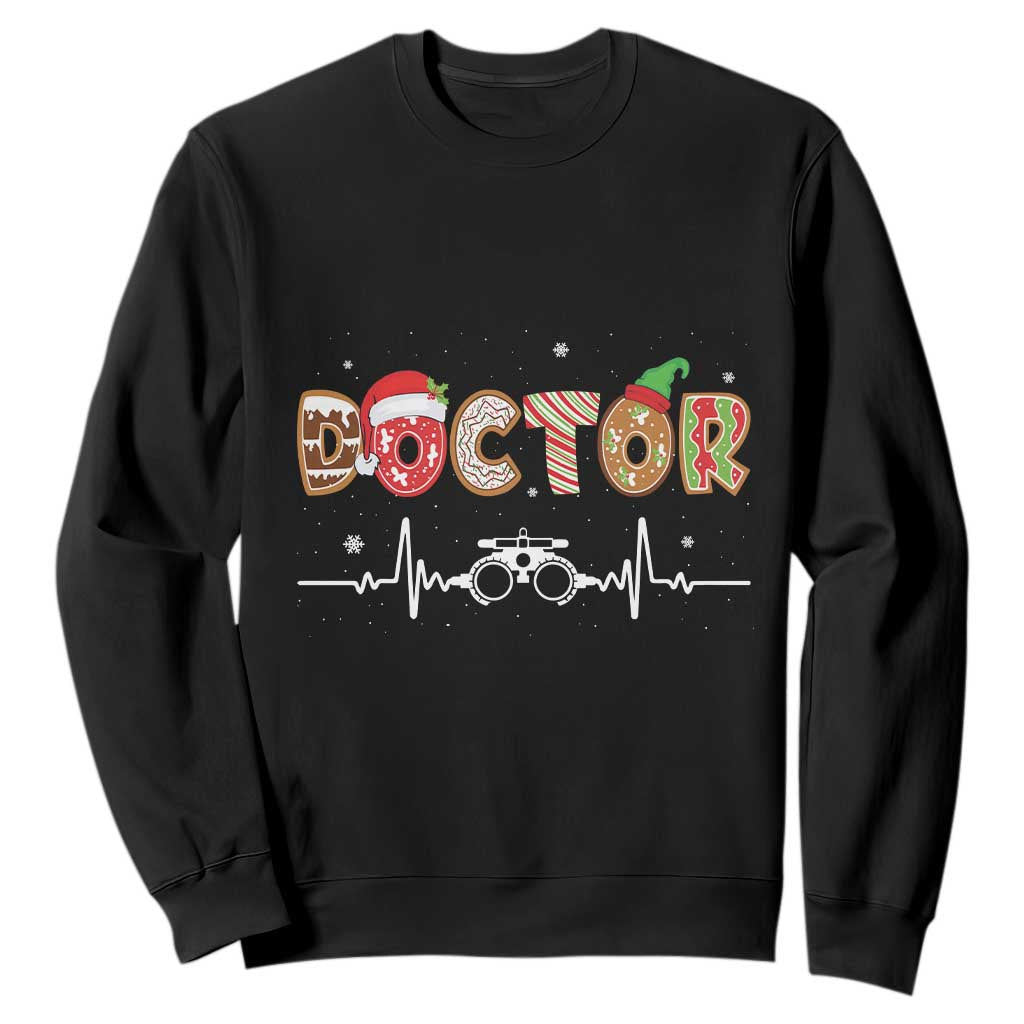 Christmas Optometry Sweatshirt Ophthalmologist Optometrist Eye Doctor Nurse Gift TS10 Black Print Your Wear
