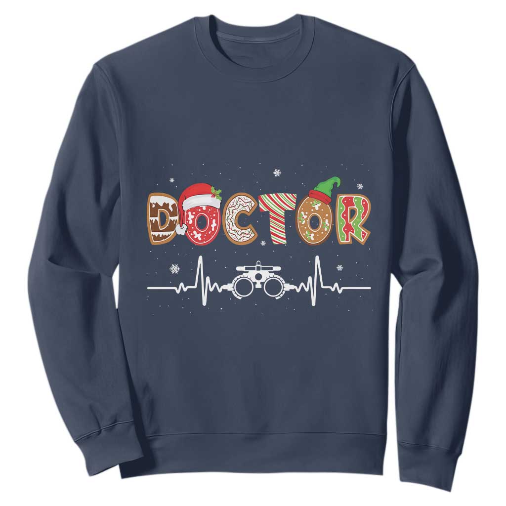 Christmas Optometry Sweatshirt Ophthalmologist Optometrist Eye Doctor Nurse Gift TS10 Navy Print Your Wear