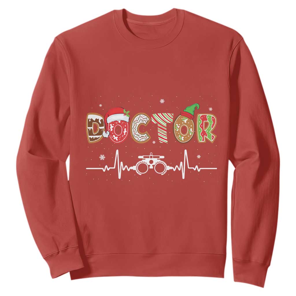 Christmas Optometry Sweatshirt Ophthalmologist Optometrist Eye Doctor Nurse Gift TS10 Red Print Your Wear