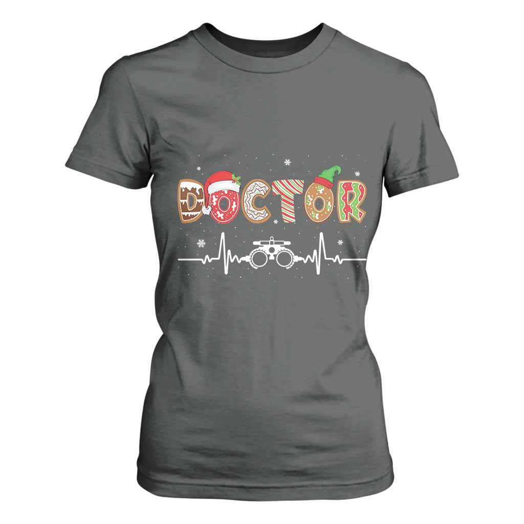 Christmas Optometry T Shirt For Women Ophthalmologist Optometrist Eye Doctor Nurse Gift TS10 Dark Heather Print Your Wear