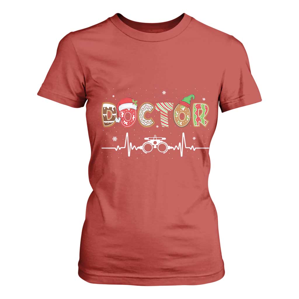 Christmas Optometry T Shirt For Women Ophthalmologist Optometrist Eye Doctor Nurse Gift TS10 Red Print Your Wear