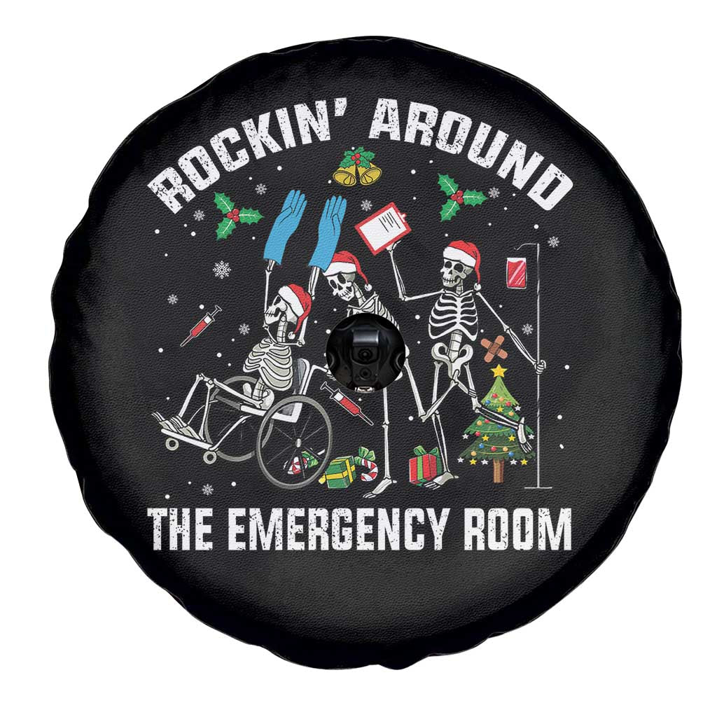 Christmas ER Nurse Spare Tire Cover Rockin Around Skeleton Emergency Room RN TS10 Print Your Wear