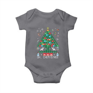 Christmas Chemistry Teacher Baby Onesie Oh Chemistree Laboratory Lab Tech Teacher Xmas Gift TS10 Charcoal Print Your Wear