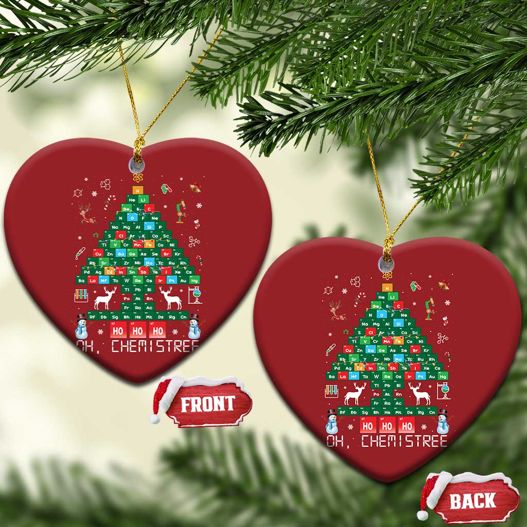 Xmas Chemistry Teacher Christmas Ornament Oh Chemistree Laboratory Lab Tech Teacher Xmas Gift TS10 Print Your Wear
