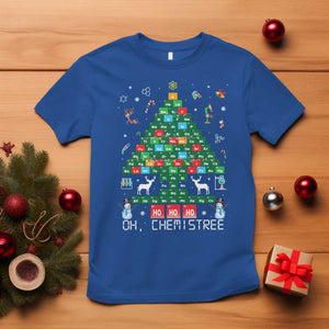 Christmas Chemistry Teacher T Shirt Oh Chemistree Laboratory Lab Tech Teacher Xmas Gift TS10 Royal Blue Print Your Wear