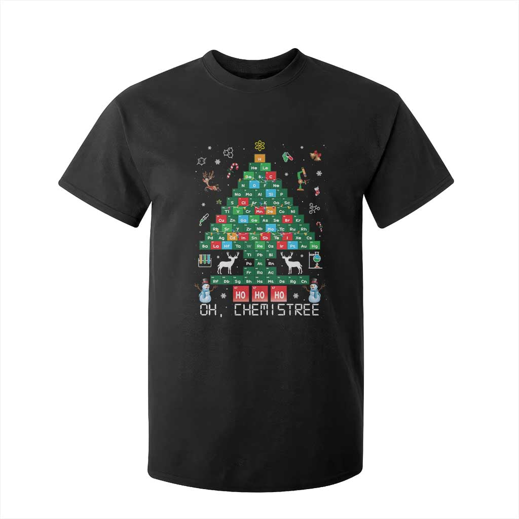 Christmas Chemistry Teacher T Shirt For Kid Oh Chemistree Laboratory Lab Tech Teacher Xmas Gift TS10 Black Print Your Wear