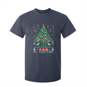 Christmas Chemistry Teacher T Shirt For Kid Oh Chemistree Laboratory Lab Tech Teacher Xmas Gift TS10 Navy Print Your Wear