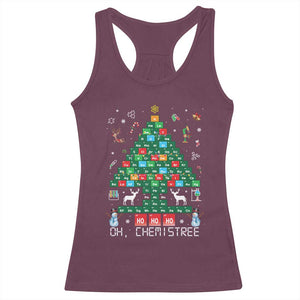 Christmas Chemistry Teacher Racerback Tank Top Oh Chemistree Laboratory Lab Tech Teacher Xmas Gift TS10 Maroon Print Your Wear