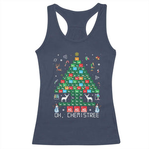 Christmas Chemistry Teacher Racerback Tank Top Oh Chemistree Laboratory Lab Tech Teacher Xmas Gift TS10 Navy Print Your Wear