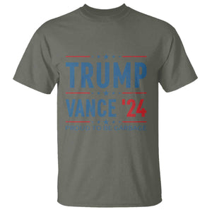 Trump Vance 2024 T Shirt Proud To Be Garbage Vote Trump President TS10 Military Green Print Your Wear