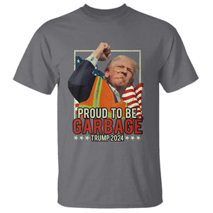 Trump 2024 T Shirt Proud To Be Garbage He Won President 47th TS10 Charcoal Print Your Wear