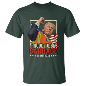 Trump 2024 T Shirt Proud To Be Garbage He Won President 47th TS10 Dark Forest Green Print Your Wear
