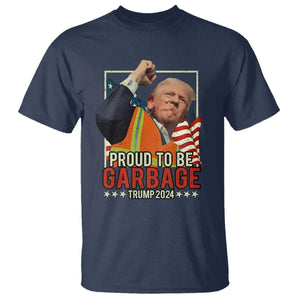 Trump 2024 T Shirt Proud To Be Garbage He Won President 47th TS10 Navy Print Your Wear