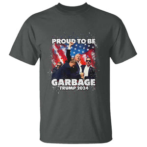Trump 2024 T Shirt Proud To Be Garbage Vote Trump Take America Back TS10 Dark Heather Print Your Wear