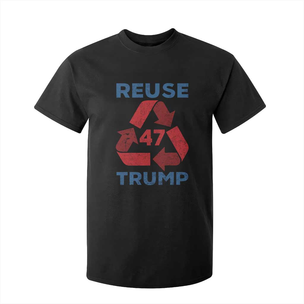 Funny Trump 2024 T Shirt For Kid 45 47 Trump Reuse Take America Back Election The Return TS10 Black Print Your Wear