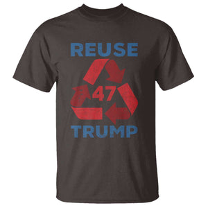 Funny Trump 2024 T Shirt 45 47 Trump Reuse Take America Back Election The Return TS10 Dark Chocolate Print Your Wear