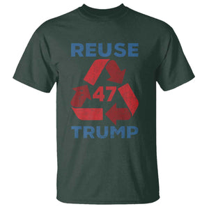 Funny Trump 2024 T Shirt 45 47 Trump Reuse Take America Back Election The Return TS10 Dark Forest Green Print Your Wear