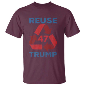 Funny Trump 2024 T Shirt 45 47 Trump Reuse Take America Back Election The Return TS10 Maroon Print Your Wear