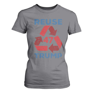 Funny Trump 2024 T Shirt For Women 45 47 Trump Reuse Take America Back Election The Return TS10 Charcoal Print Your Wear