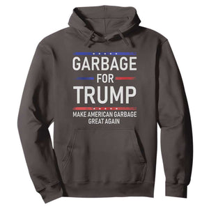 Donald Trump 2024 Hoodie Garbage For Trump Make American Garbage Great Again TS10 Dark Chocolate Print Your Wear
