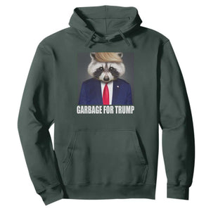 Funny Raccoon Garbage For Trump 2024 Hoodie TS10 Dark Forest Green Print Your Wear