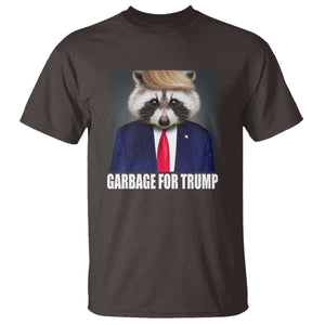 Funny Raccoon Garbage For Trump 2024 T Shirt TS10 Dark Chocolate Print Your Wear