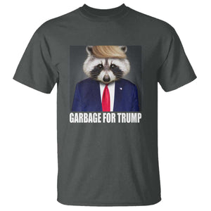 Funny Raccoon Garbage For Trump 2024 T Shirt TS10 Dark Heather Print Your Wear