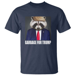Funny Raccoon Garbage For Trump 2024 T Shirt TS10 Navy Print Your Wear